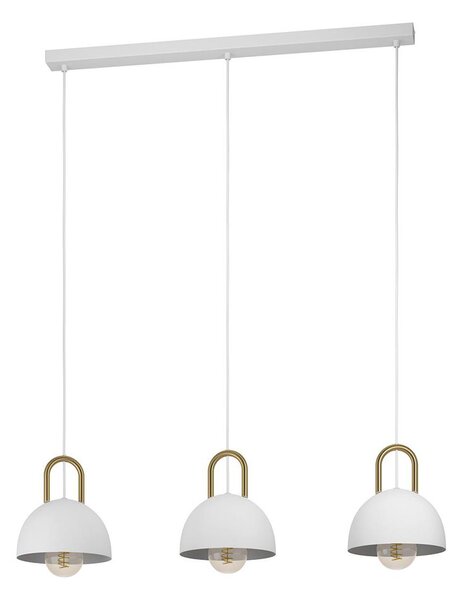 Eglo 99696 - Lampadario su corda CALMANERA 3xE27/40W/230V bianco