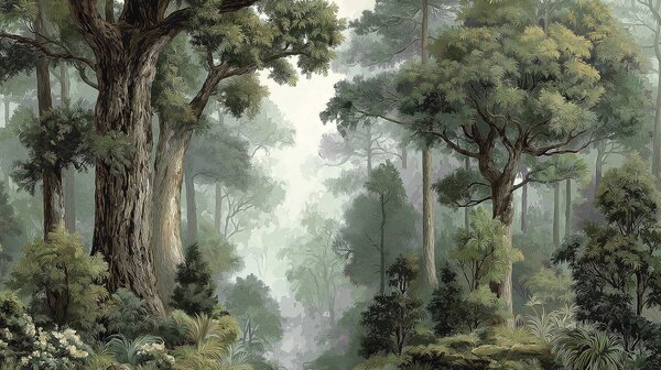 Carta da parati Foresta decidua, Carta da parati Natura, w05196 : Uwalls.it