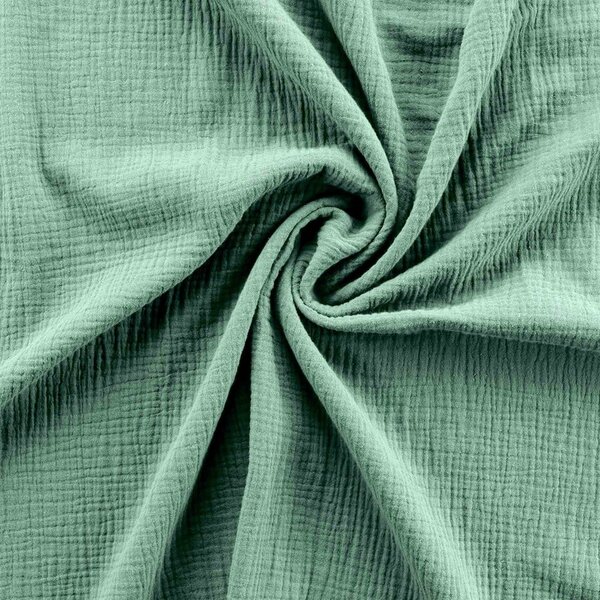 Set copripiumino e federa verde chiaro in mussola per letto matrimoniale/per letto esteso 240x220 cm Angelia – douceur d'intérieur