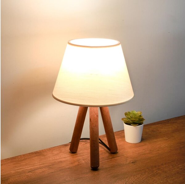 Lampada da tavolo AYD 1xE27/40W/230V marrone/crema