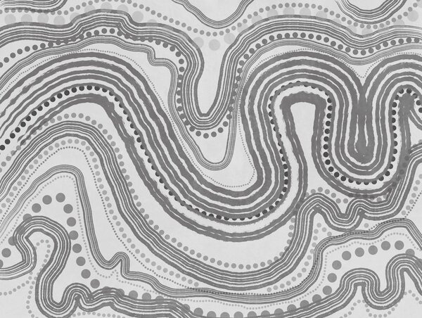 Carta da parati Linee ondulate e punti astratti grigio scuro, arte moderna con texture, Carta da parati lastrazione, w09747v2 : Uwalls.it