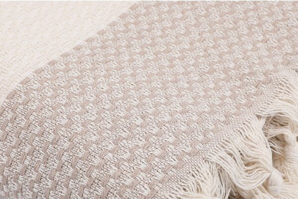 Copriletto in cotone beige per letto matrimoniale 230x200 cm Seritli - Mijolnir