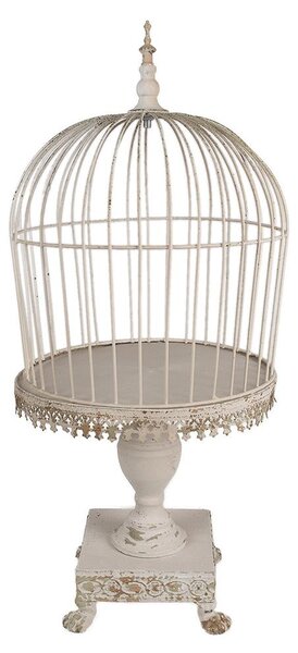 Decorazione a gabbia per uccelli Clayre & Eef Ø 33x69 cm Ferro beige