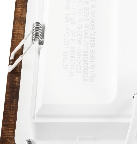 Lampada LED da incasso WOODY SPOT 17W 230V 3000K ciliegio 18,5x18,5 cm