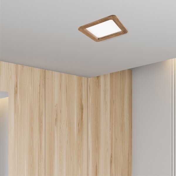 Lampada LED da incasso WOODY SPOT LED/17W/230V 3000K noce 18,5x18,5 cm