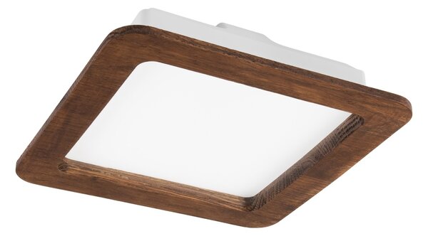 Lampada LED da incasso WOODY SPOT 17W 230V 3000K ciliegio 18,5x18,5 cm