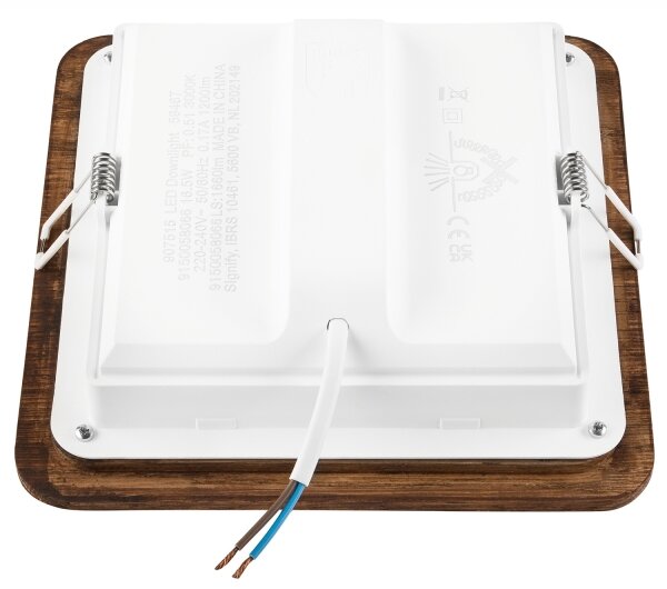 Lampada LED da incasso WOODY SPOT 17W 230V 3000K ciliegio 18,5x18,5 cm