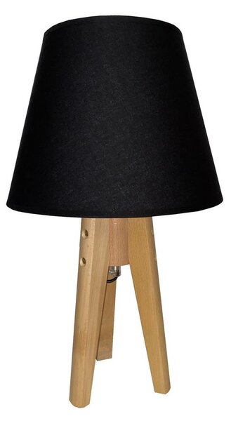 Lampada da tavolo CONE 1xE27/60W/230V pino nero