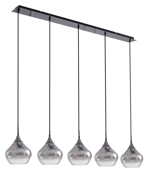 Lampada a sospensione in vetro Jarven Lucande, dimmerabile, Alluminio / Grigio / Zincato, Soggiorno / Sala da pranzo, Vetro, Moderno, Lampada a sospensione