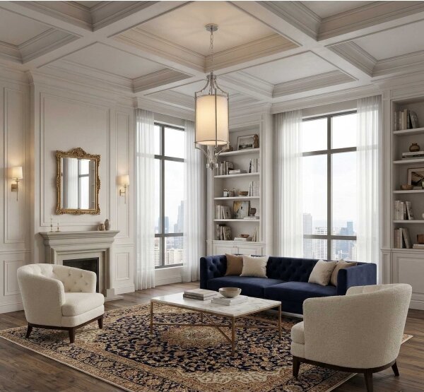 Open Design OR80551 - Lampadario a catena LUNGA 1xE27/15W/230V cromo lucido/bianco