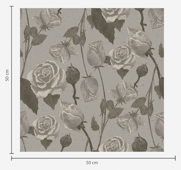 Carta da parati Motivo floreale leggero con rose, Parati fiori e piante classici, a01123v1 : Uwalls.it