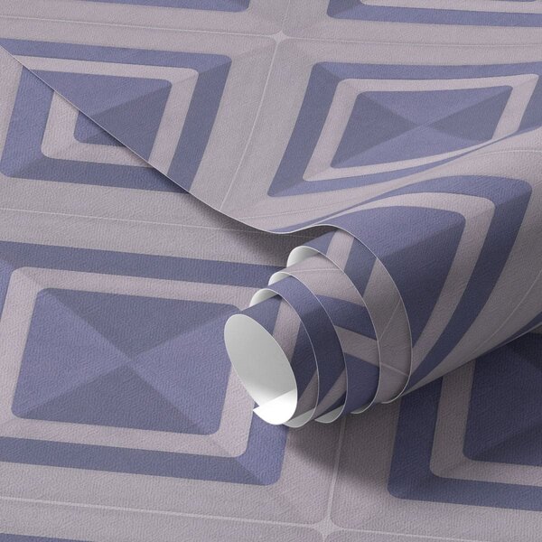 Carta da parati Motivo geometrico a rombi nei toni del blu, Parati astratta classici, a01128v1 : Uwalls.it