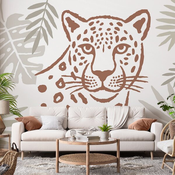 Carta da parati Un leopardo tra il fogliame, Carta da parati Animali, w05396v1 : Uwalls.it