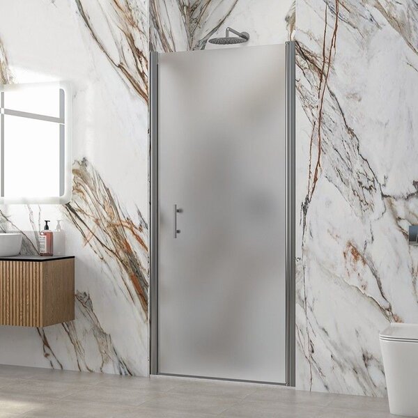Porta doccia battente 80 cm vetro opaco altezza 200h | KS2800AI - KAMALU