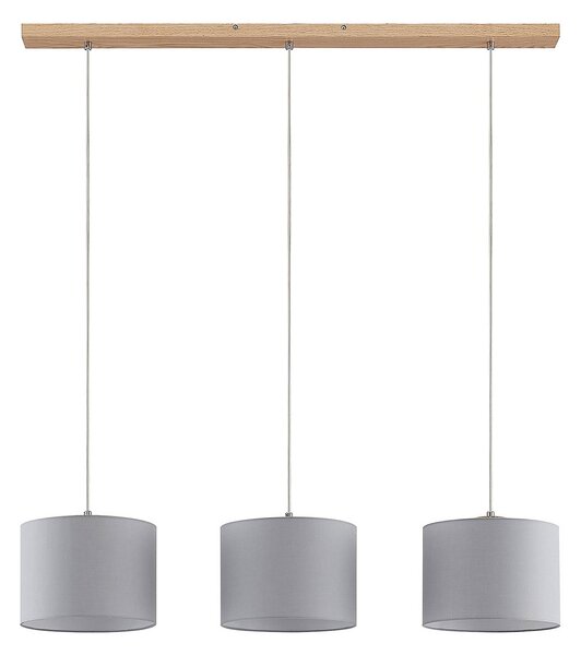 Lindby Imarin lampada sospensione, 3 luci, grigio