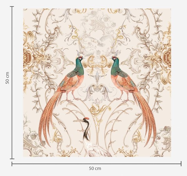 Carta da parati Motivo decorativo con uccelli e motivi, Parati animali classici, Parati animali uccelli classici, a01156 : Uwalls.it