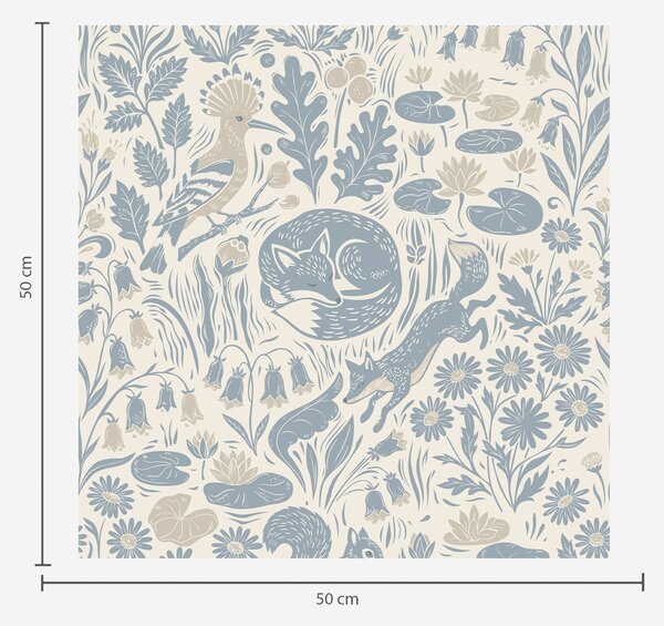 Carta da parati Motivo decorativo con animali della foresta, Parati natura classici, a01158 : Uwalls.it