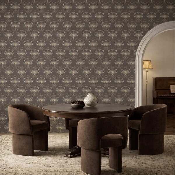Carta da parati Decorazione con cigni e uccelli in stile classico, Parati stile asiatico classici, a01161 : Uwalls.it