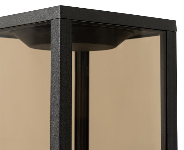 Lampada da esterno a stelo nera con vetro fumé 80 cm IP44 - Charlois