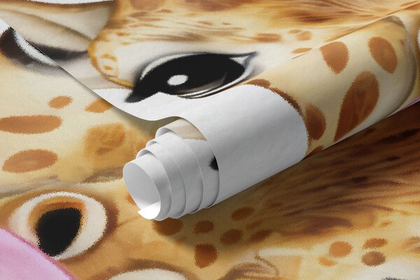 Carta da parati Giraffe con gomma da masticare, Carta da parati Animali, w05492 : Uwalls.it