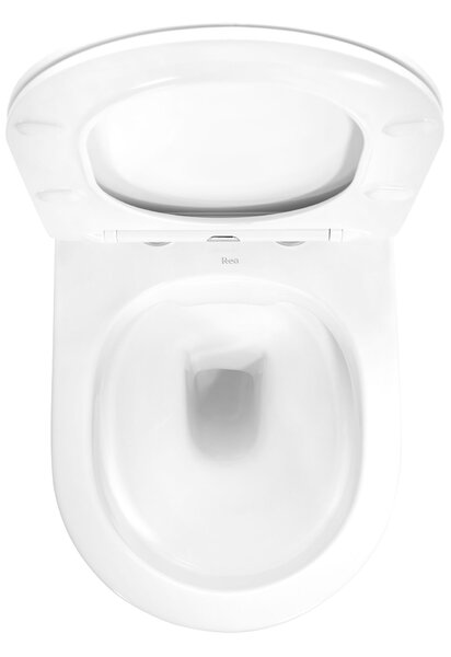 Vaso WC sospeso Rea Carlo white Mini Flat Gold Edge