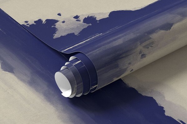 Carta da parati Paesaggio montano in stile sumi-e dai toni blu, Carta da parati Natura, w05124v2 : Uwalls.it