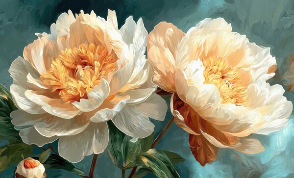 Carta da parati Peonie, Carta da parati Floreale, w05338 : Uwalls.it