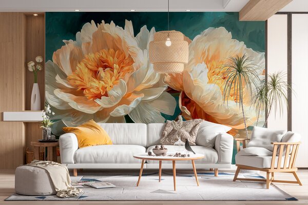 Carta da parati Peonie, Carta da parati Floreale, w05338 : Uwalls.it