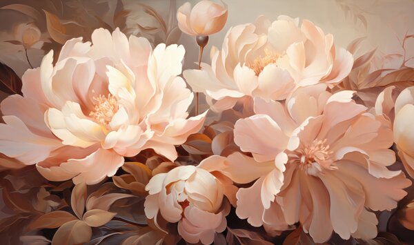 Carta da parati Peonie, Carta da parati Floreale, w05511 : Uwalls.it