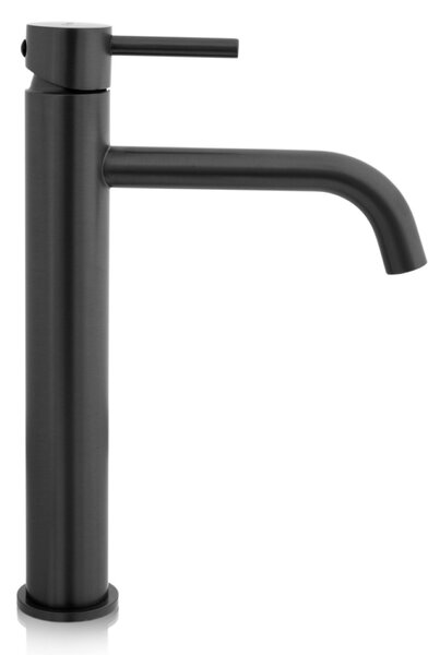 Set Lavabo da appoggio Shila + Rubinetto da bagno Lungo black matt + Tappo black matt