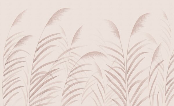 Carta da parati Erbe minimaliste dai delicati toni rosa, Carta da parati Buffer, w05432v2 : Uwalls.it