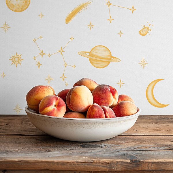 Carta da parati Oggetti celesti e stelle in stile delicato, Parati stile minimal classici, a01163 : Uwalls.it