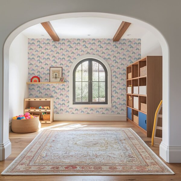 Carta da parati Archi multicolori in motivo ripetuto, Parati astratta classici, a01164 : Uwalls.it