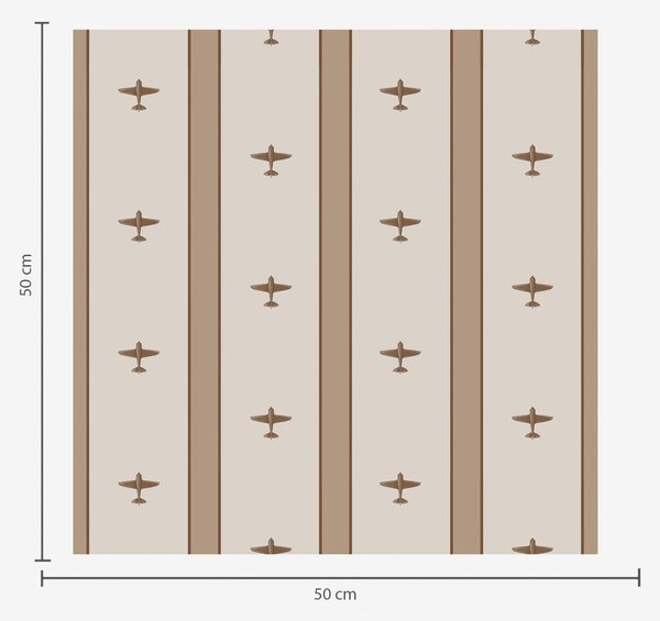 Carta da parati Piccoli aeroplani a strisce su sfondo marrone, Parati geometrica classici, Parati geometrica a righe classici, a01171v2 : Uwalls.it