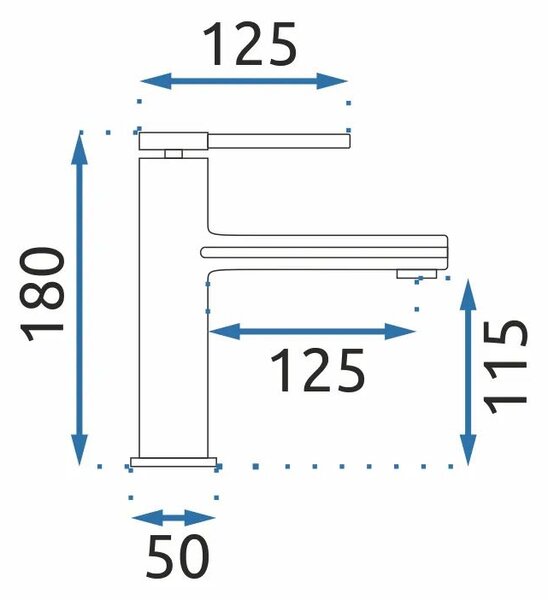 Rubinetto da lavabo REA OVAL CHROM low