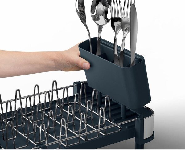 Scolapiatti regolabile nero in plastica 31x19 cm Extend Slim Steel – Joseph Joseph