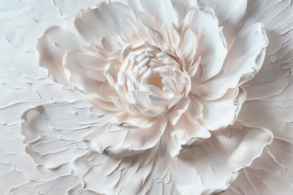 Carta da parati Un delicato fiore in bassorilievo dai petali levigati e dai toni, Carta da parati 3D, Carta da parati Fiori 3D, w09861 : Uwalls.it