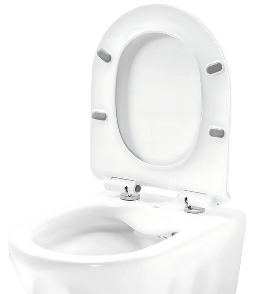 Set vaso WC sospeso REA Gustavo Rimless + lavabo da appoggio Maya