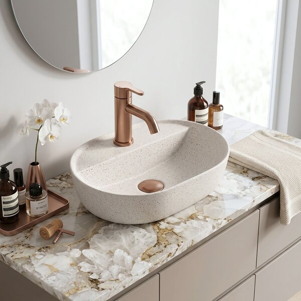 Lavabo da appoggio Rea Aura 42 Sandy