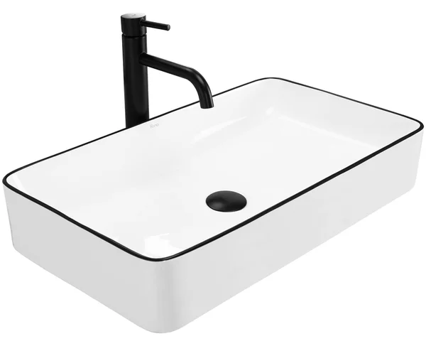 Lavabo da appoggio Rea Denis Black Edge