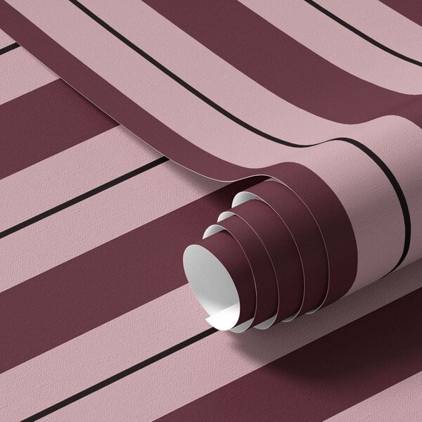 Carta da parati Righe rosse e rosa con linee a contrasto, Parati geometrica classici, Parati geometrica a righe classici, a01183v2 : Uwalls.it
