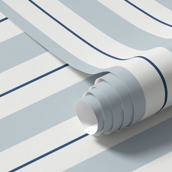Carta da parati Righe azzurre con sottili linee scure, Parati geometrica classici, Parati geometrica a righe classici, a01183 : Uwalls.it