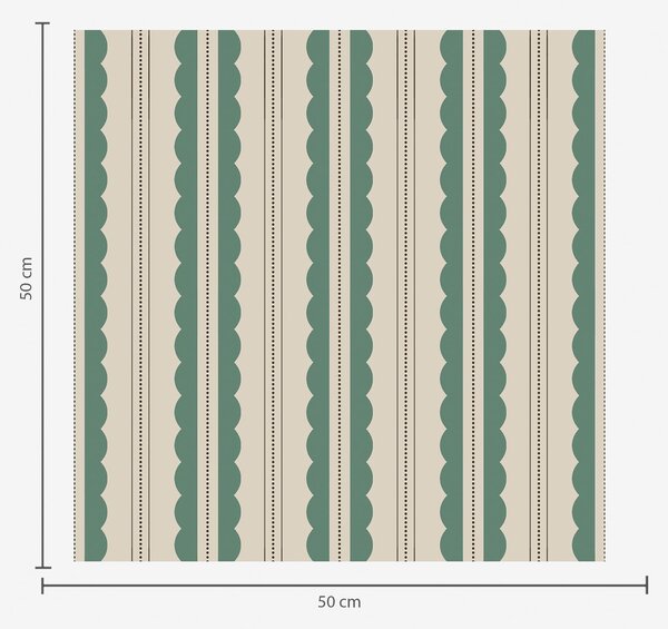 Carta da parati Strisce ondulate verdi con linee tratteggiate, Parati geometrica classici, Parati geometrica a righe classici, a01185 : Uwalls.it