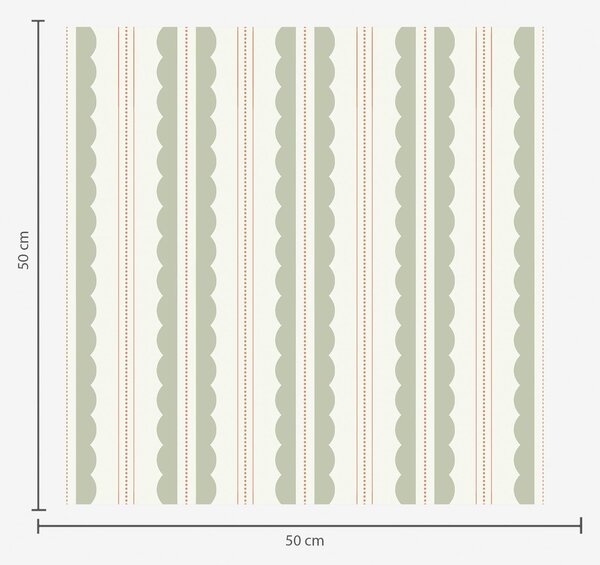 Carta da parati Strisce ondulate verde chiaro con puntini, Parati geometrica classici, Parati geometrica a righe classici, a01185v3 : Uwalls.it