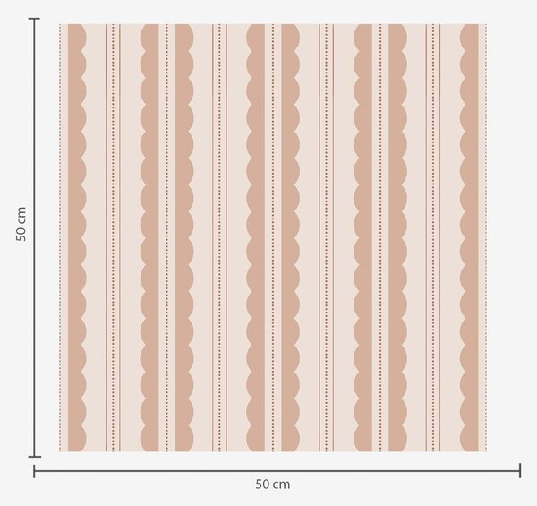 Carta da parati Righe ondulate color pesca con piccoli dettagli, Parati geometrica classici, Parati geometrica a righe classici, a01185v2 : Uwalls.it