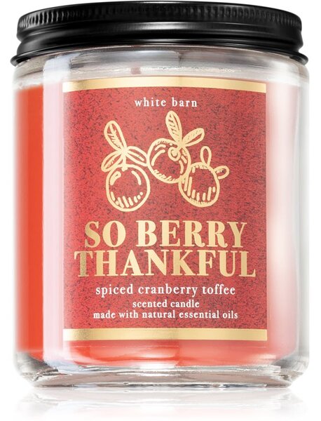 Bath & Body Works Spiced Cranberry Toffee candela profumata 198 g