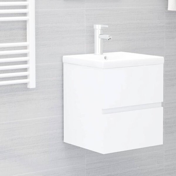 Mobile Lavabo Bianco 41x38,5x45 cm in Legno Multistrato