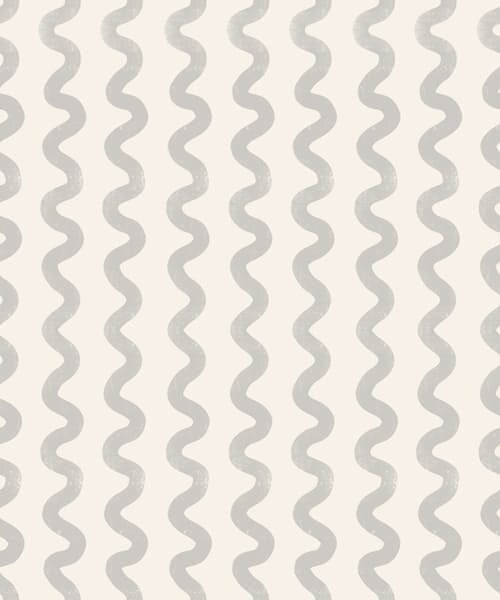 Carta da parati Motivo ondulato grigio chiaro su sfondo color crema, Parati astratta classici, a01187v3 : Uwalls.it