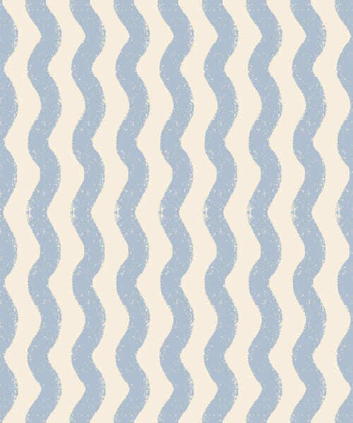 Carta da parati Motivo ondulato azzurro su sfondo chiaro, Parati geometrica classici, Parati geometrica a righe classici, a01188 : Uwalls.it
