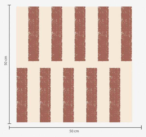 Carta da parati Righe verticali color terracotta su sfondo chiaro, Parati unica, a01189v1 : Uwalls.it